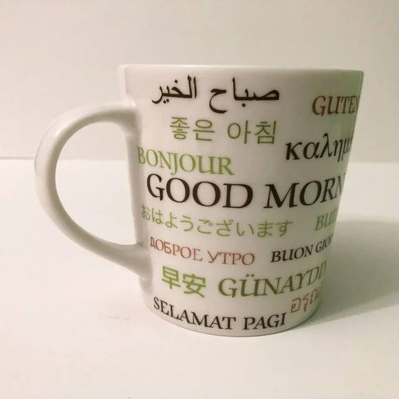 2007 Starbucks Good Morning Multi Language 17 oz Coffee  Mug - Picture 3 of 11